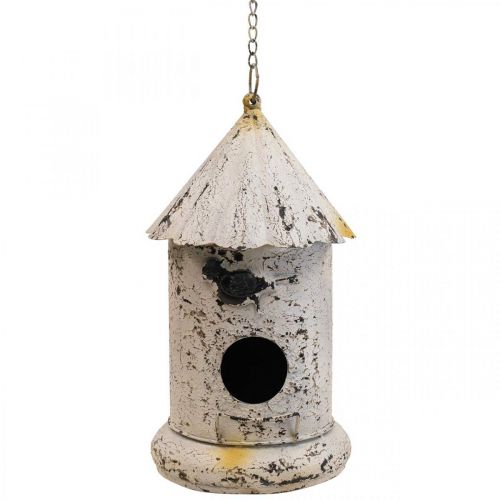 Casa de passarinho decorativa, decoração suspensa decoração de jardim metal H36cm
