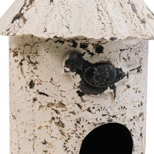 Casa de passarinho decorativa, decoração suspensa decoração de jardim metal H36cm