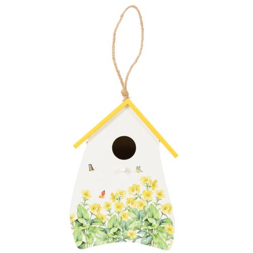 Itens Casinha de pássaros decorativa com estampa floral para uso interno e em varandas, 21 cm