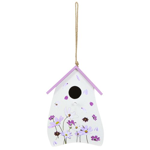 Itens Casinha de pássaros com estampa floral primaveril, decoração para varanda ou apartamento, 21 cm