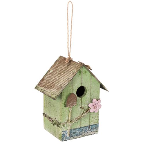 Itens Casinha de pássaros com decoração floral, decoração romântica para casa de campo, 19 cm