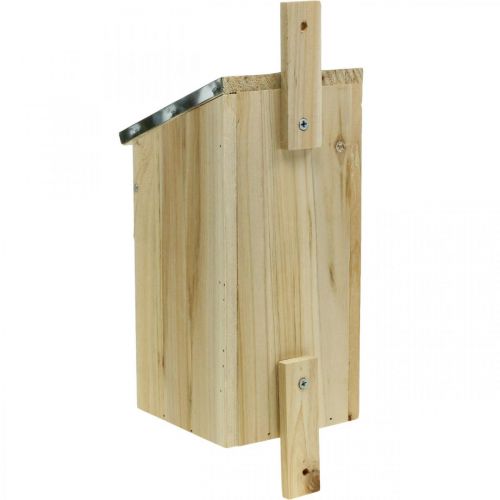 Floristik24 Caixa de nidificação para pendurar, ajuda de nidificação para pássaros pequenos, casa de passarinho, decoração de jardim natural, verde H26cm Ø3.2cm