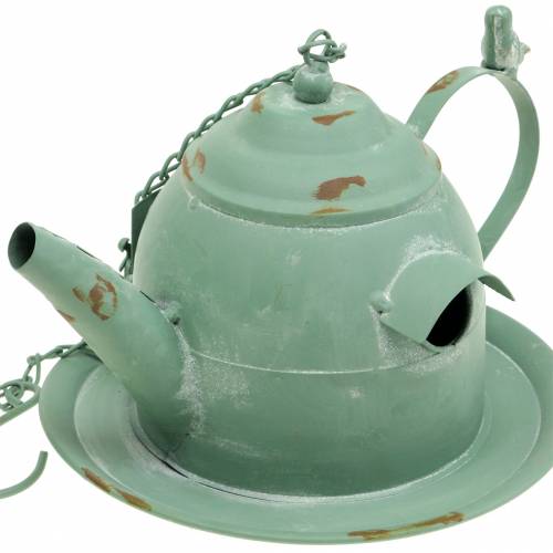 Floristik24 Bule de passarinho para pendurar verde hortelã Alt.15cm