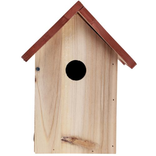 Floristik24 Caixa de nidificação para casinha de passarinho em madeira castanho natural/bege 23 cm 1 peça