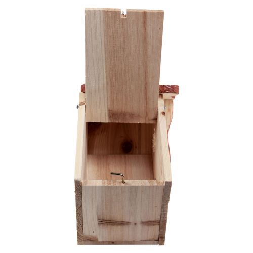 Itens Caixa de nidificação para casinha de passarinho em madeira castanho natural/bege 23 cm 1 peça