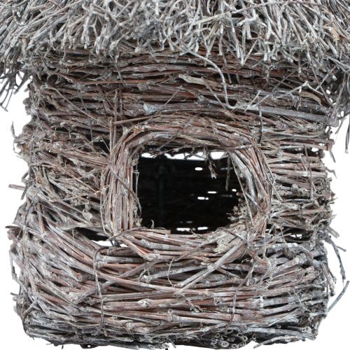 Floristik24 Casa de pássaro decorativa madeira metal casa de árvore decorativa Ø17cm Alt.26cm