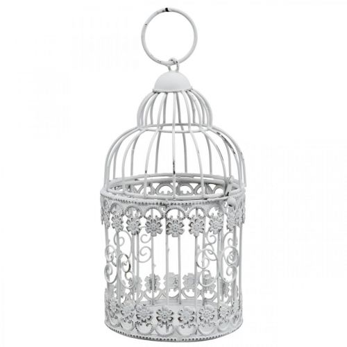 Itens Decoração de metal para gaiola de pássaro Deco Aviary branco gasto Ø10cm H17cm