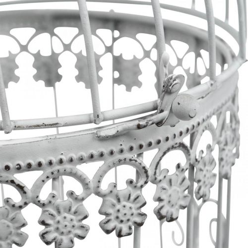 Itens Gaiola para pendurar, aviário decorativo, decoração em metal, shabby chic branco Ø12,5cm H25cm