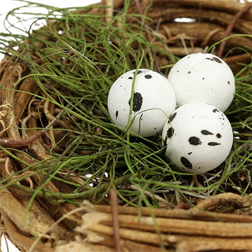 Floristik24 Ninho de pássaro com ovos Ø9cm 6pcs