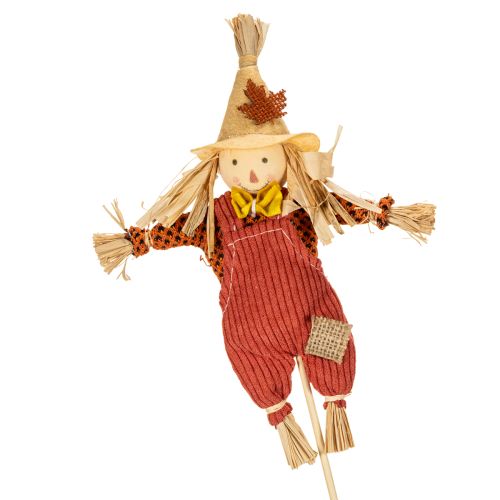 Figura decorativa de espantalho em um palito para artesanato e plantas, 60 cm | Floristik24.pt