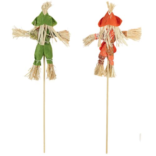 Itens Estacas de flores de espantalho verde laranja H16cm 16 peças