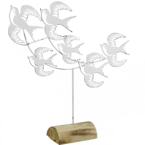 Andorinhas, enfeites de mesa, enfeites de pássaros para colocar Branco, cores naturais Shabby Chic A33,5cm L32,5cm