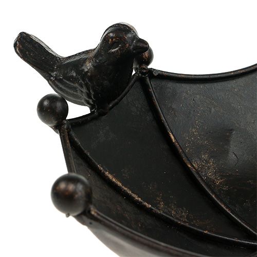 Floristik24 Comedouro para pássaros guarda-chuva marrom escuro 41cm