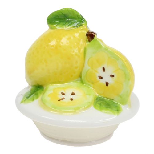 Floristik24 Frasco de armazenamento com tampa limão 15,5 cm