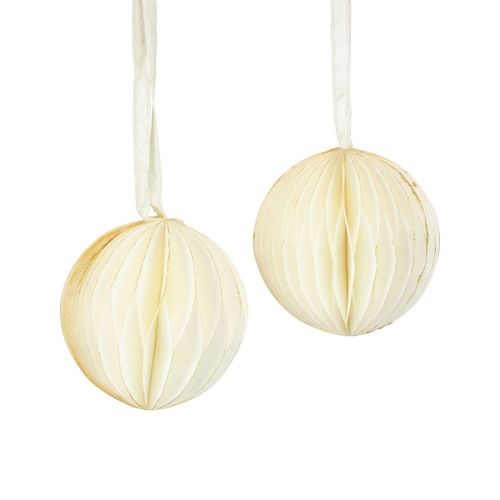 Itens Bolas de favo de mel bolas de favo de mel natal glitter branco Ø7cm 4 unidades