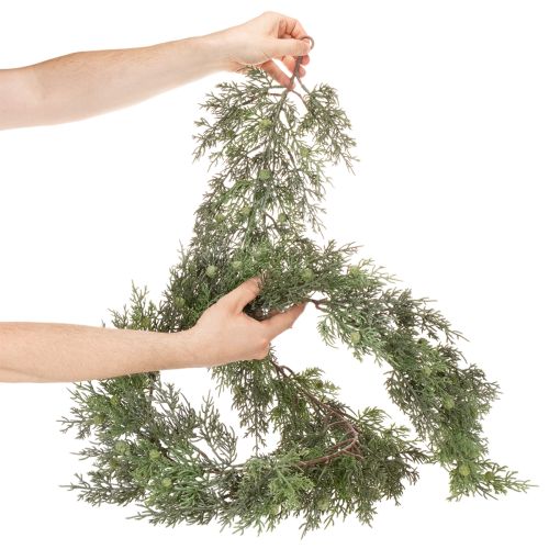 Guirlanda artificial de zimbro, decoração natalina para mesa ou janela, 185 cm | Floristik24.pt