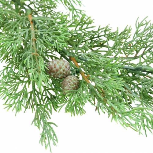Floristik24 Deco ramo de zimbro com cones verdes 110cm
