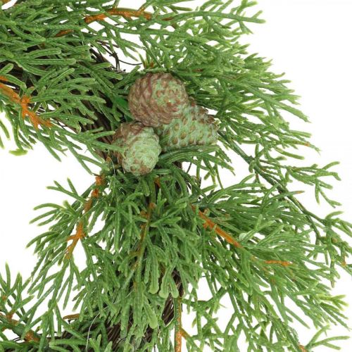 Floristik24 Coroa de zimbro artificial, coroa decorativa de zimbro, cones Ø25cm
