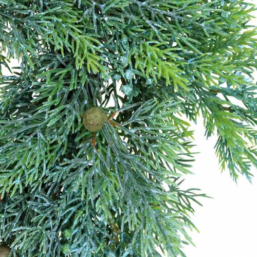 Floristik24 Coroa de zimbro artificial com cones e bagas verdes 48cm