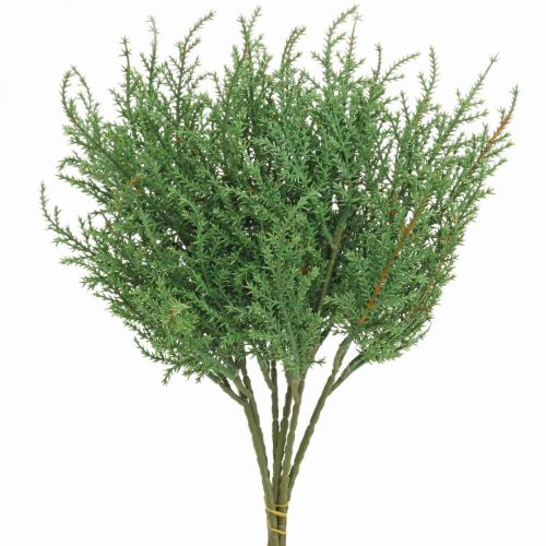 Floristik24 Ramo de zimbro artificial verde decorativo de Natal 39 cm 6 unidades