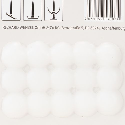 Itens Almofadas adesivas de cera para velas Almofadas adesivas brancas 15 un