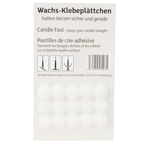 Itens Almofadas adesivas de cera para velas Almofadas adesivas brancas 15 un
