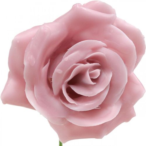 Itens Cera rosas rosas deco cera rosa Ø8cm 12p