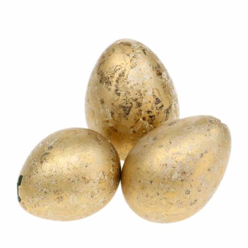 Ovo de codorna como decoração ouro vazio 3 cm 50 unidades