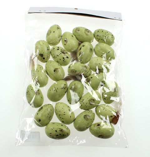 Floristik24 Ovos de codorna com pena 4cm 24pcs
