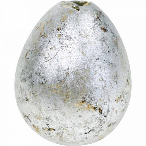 Floristik24 Decoração de ovo de codorna prata vazia 3cm decoração de páscoa 50 unidades
