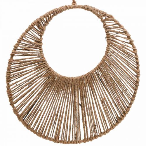 Itens Decoração de parede estilo boho, anel decorativo fita de juta Ø38.5cm 2pcs