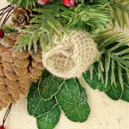 Itens Decoração de parede sino de natal juta sortida H20cm 2 peças