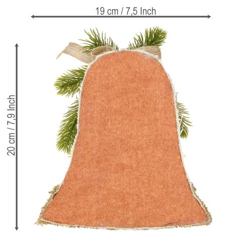 Itens Decoração de parede sino de natal juta sortida H20cm 2 peças