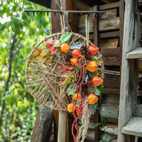 Floristik24 Decoração de parede estilo boho, anel decorativo fita de juta Ø28.5cm 4pcs