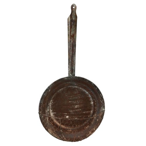 Itens Decoração de parede cesta decorativa de metal ferrugem panela decorativa marrom Alt.58cm