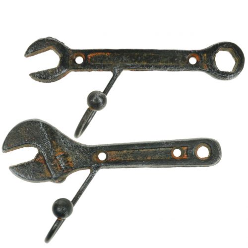 Ferramenta de gancho de parede marrom escuro 14cm 2pcs