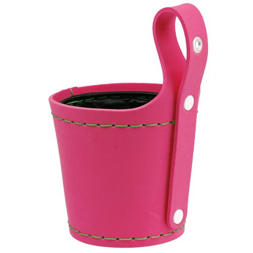 Gancho de parede em vaso rosa Ø14cm Alt.15cm, 1p