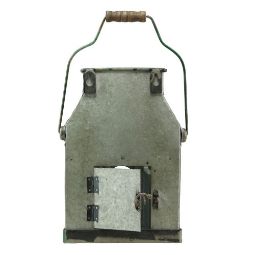 Floristik24 Jarro de leite decorativo para pássaros de parede metálica Alt.26cm
