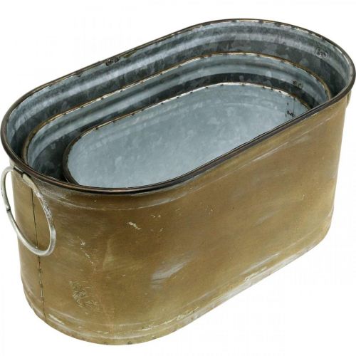 Itens Conjunto de floreira de metal vintage retrô L22,5cm/27cm/31cm