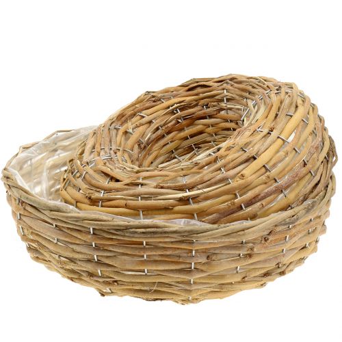 Floristik24 Conjunto de 2 para decoração de mesa de plantador natural de anel de planta de salgueiro