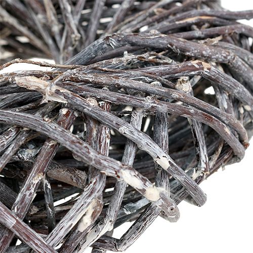 Floristik24 Grinalda de salgueiro Ø28cm cinza, lavada