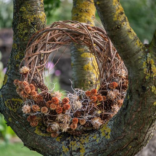 Itens Coroa de vime natural para artesanato floral, 40cm
