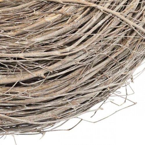 Floristik24 Coroa de salgueiro branco coroa decorativa coroa de ninho coroa de mesa Ø42cm