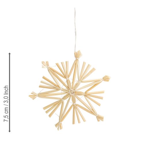 Itens Estrelas de palha de Natal enfeites para árvore de Natal 8cm 12 peças