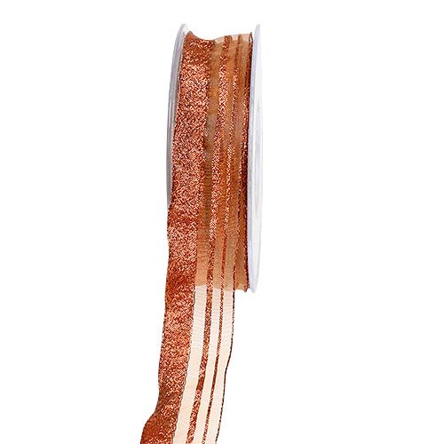 Floristik24 Fita de Natal com tiras de cobre 25mm 20m