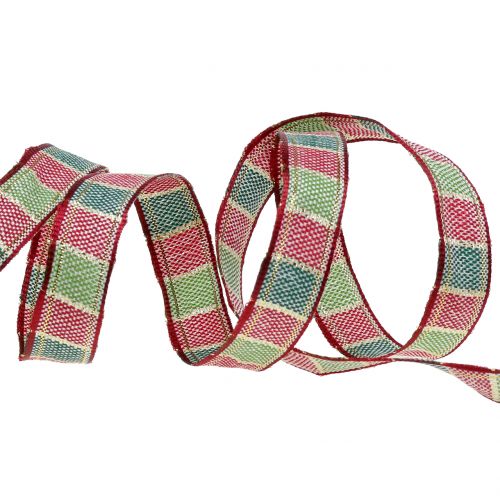 Itens Fita de Natal vermelho escuro 15mm 15m