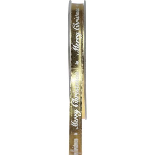 Fita de Natal Fita de Feliz Natal Ouro Branco 10mm 20m