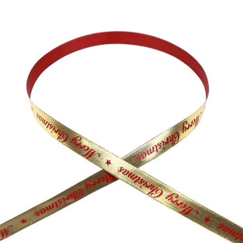 Itens Fita de Natal Fita de Feliz Natal Vermelho Ouro 10mm 20m