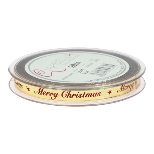 Itens Fita de Natal Fita de Feliz Natal Vermelho Ouro 10mm 20m