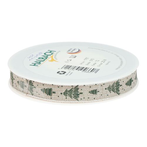 Floristik24 Fita de Natal fita de presente de abeto verde natural 15mm 20m
